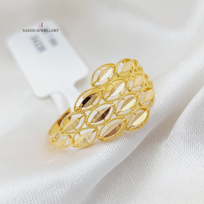 Spike Ring Made Of 21K Yellow Gold by Saeed Jewelry-27833