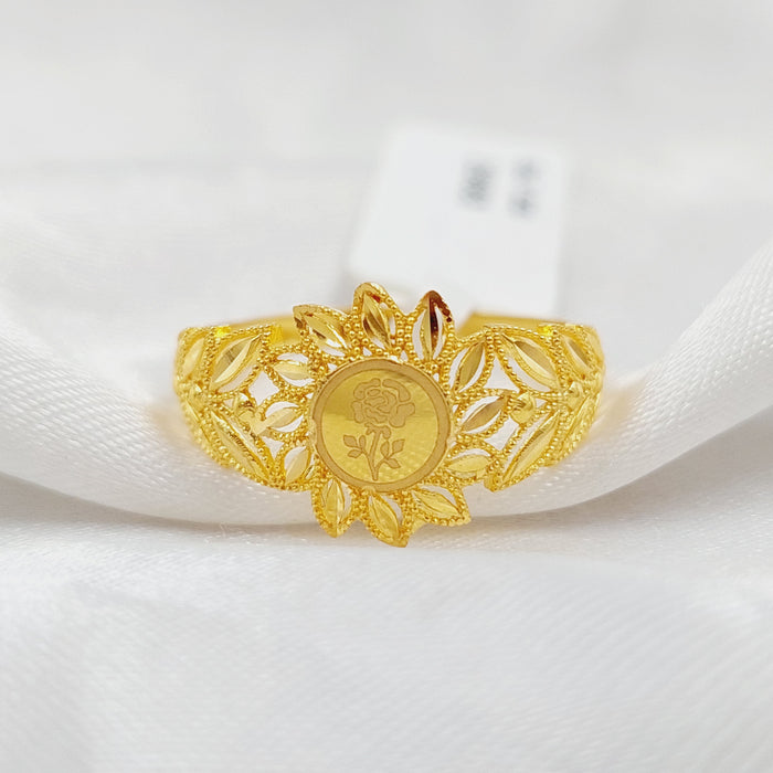 21K Spike Ring Made of 21K Yellow Gold by Saeed Jewelry-25683