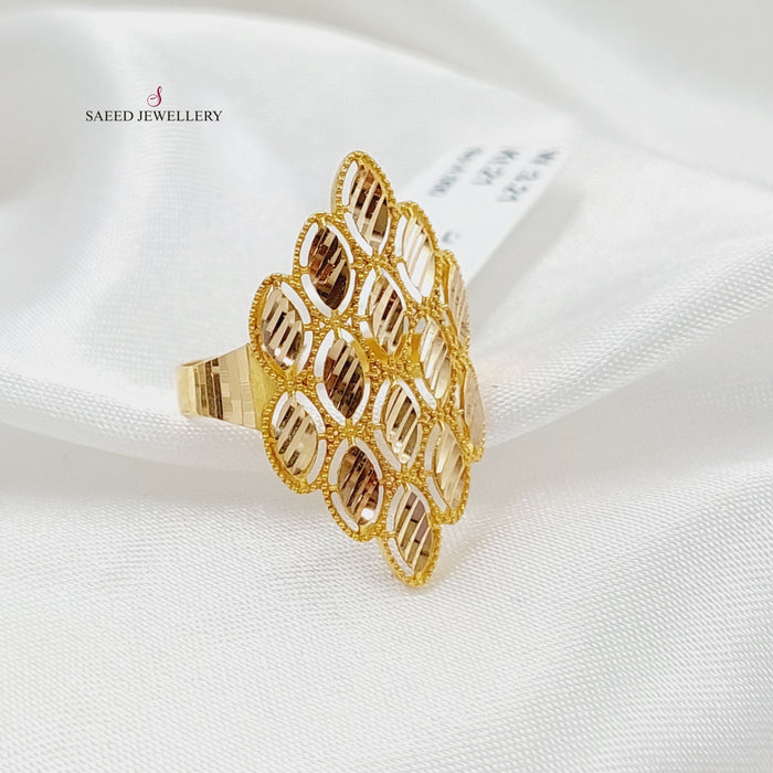 21K Spike Ring Made of 21K Yellow Gold by Saeed Jewelry-27302