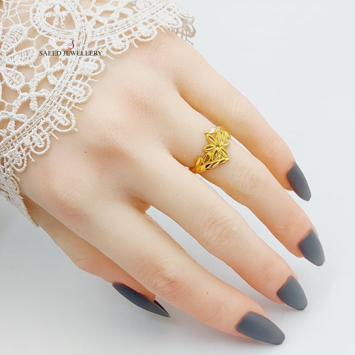 Spike Ring Made Of 21K Yellow Gold by Saeed Jewelry-27505