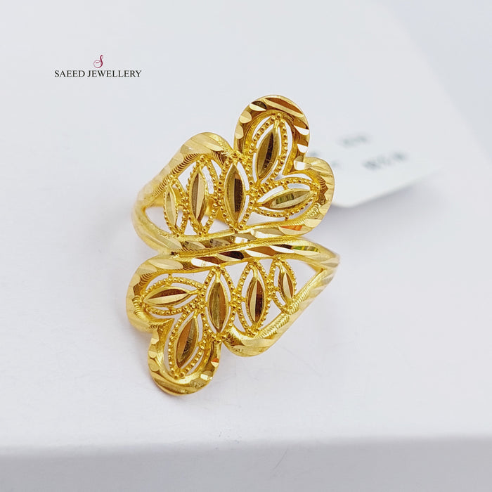 21K Spike Ring Made of 21K Yellow Gold by Saeed Jewelry-22032
