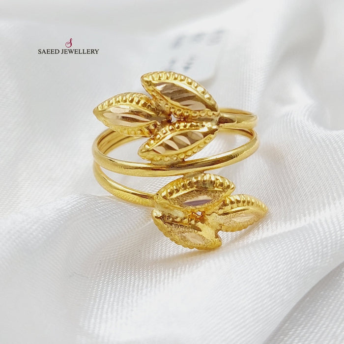 21K Spike Ring Made of 21K Yellow Gold by Saeed Jewelry-27092