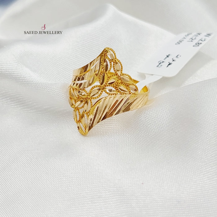 21K Spike Ring Made of 21K Yellow Gold by Saeed Jewelry-27305