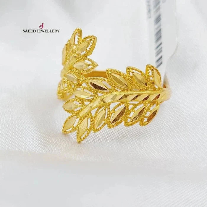 21K Spike Ring Made of 21K Yellow Gold by Saeed Jewelry-26121