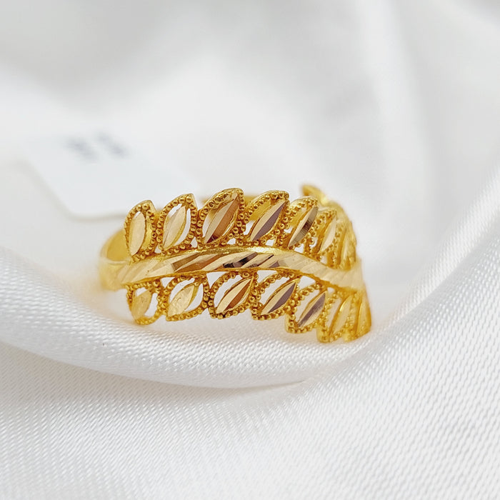 21K Spike Ring Made of 21K Yellow Gold by Saeed Jewelry-26114