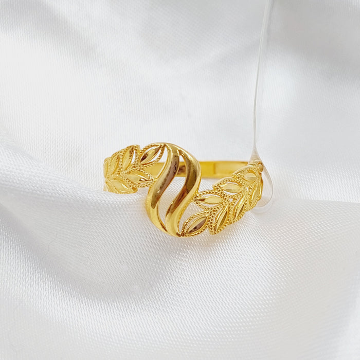 21K Spike Ring Made of 21K Yellow Gold by Saeed Jewelry-25804
