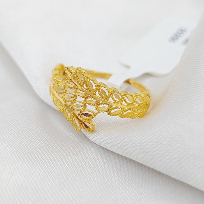 21K Spike Ring Made of 21K Yellow Gold by Saeed Jewelry-25250