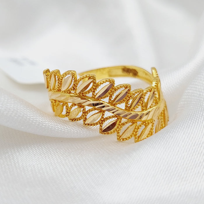 21K Spike Ring Made of 21K Yellow Gold by Saeed Jewelry-26115