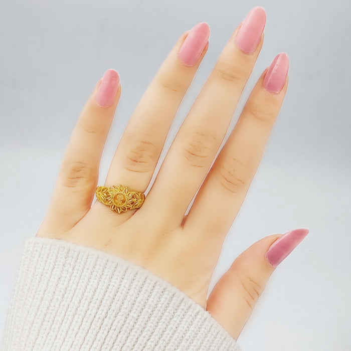 21K Spike Ring Made of 21K Yellow Gold by Saeed Jewelry-25806