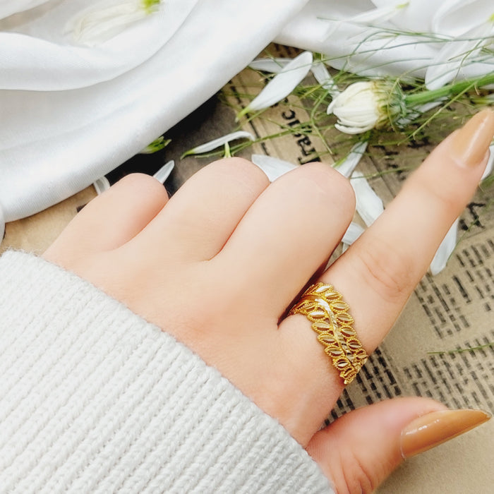 21K Spike Ring Made of 21K Yellow Gold by Saeed Jewelry-26117