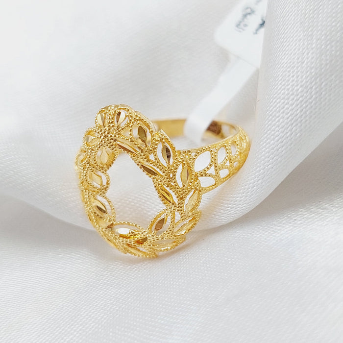 21K Spike Ring Made of 21K Yellow Gold by Saeed Jewelry-25237
