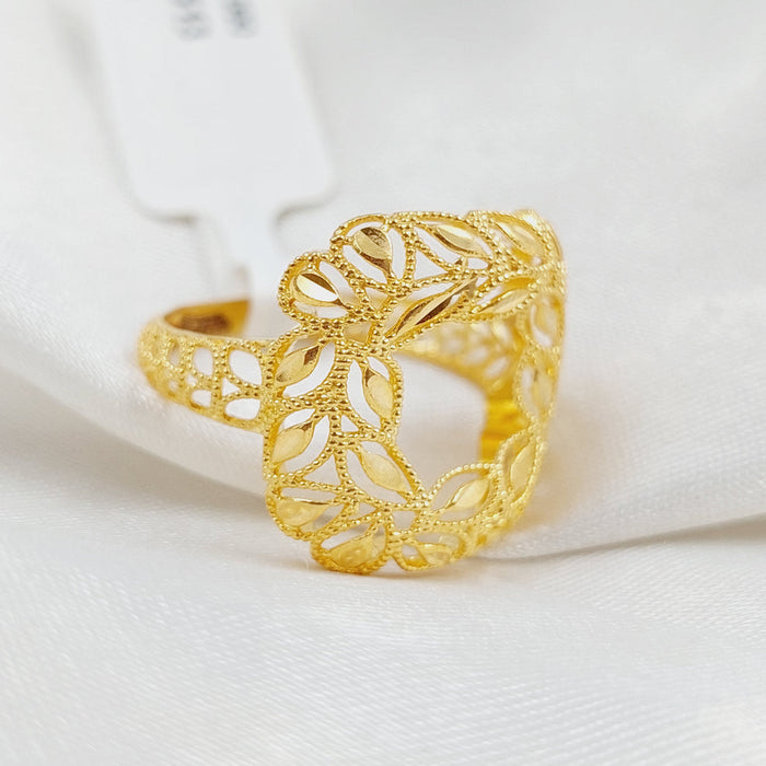 21K Spike Ring Made of 21K Yellow Gold by Saeed Jewelry-25244