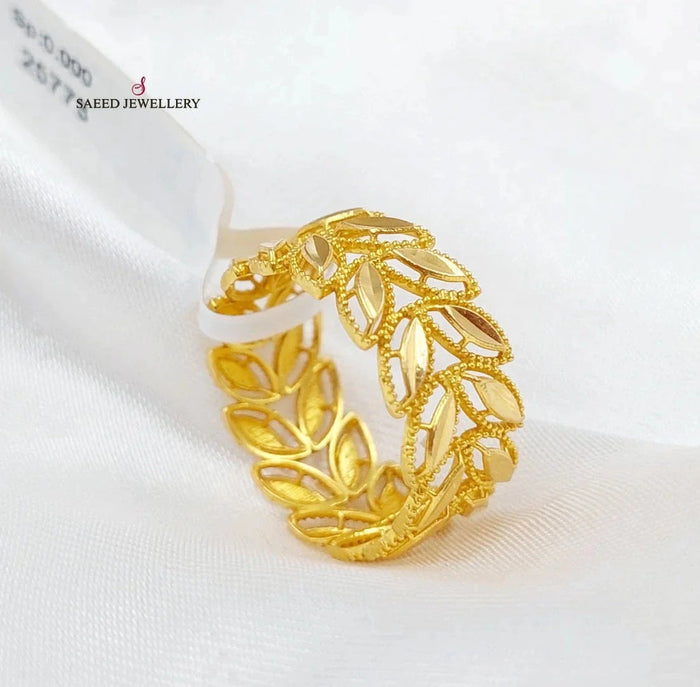 21K Spike Wedding Ring Made of 21K Yellow Gold by Saeed Jewelry-26835