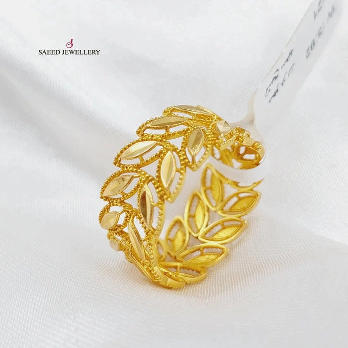 21K Spike Wedding Ring Made of 21K Yellow Gold by Saeed Jewelry-26835