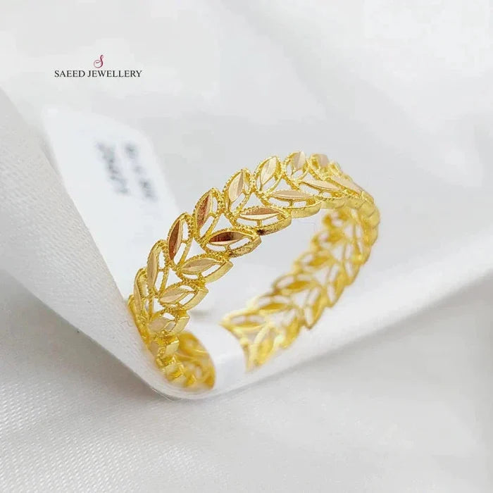 21K Spike Wedding Ring Made of 21K Yellow Gold by Saeed Jewelry-25401