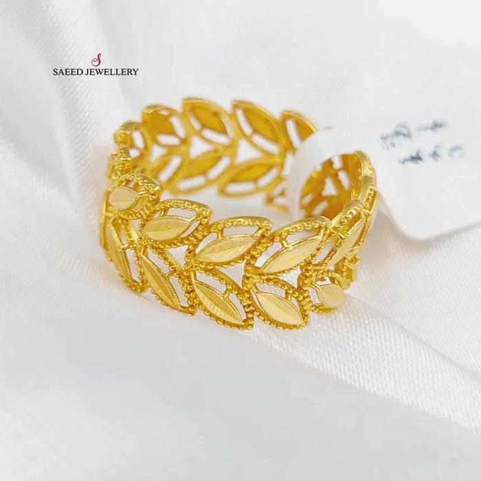 21K Spike Wedding Ring Made of 21K Yellow Gold by Saeed Jewelry-26835