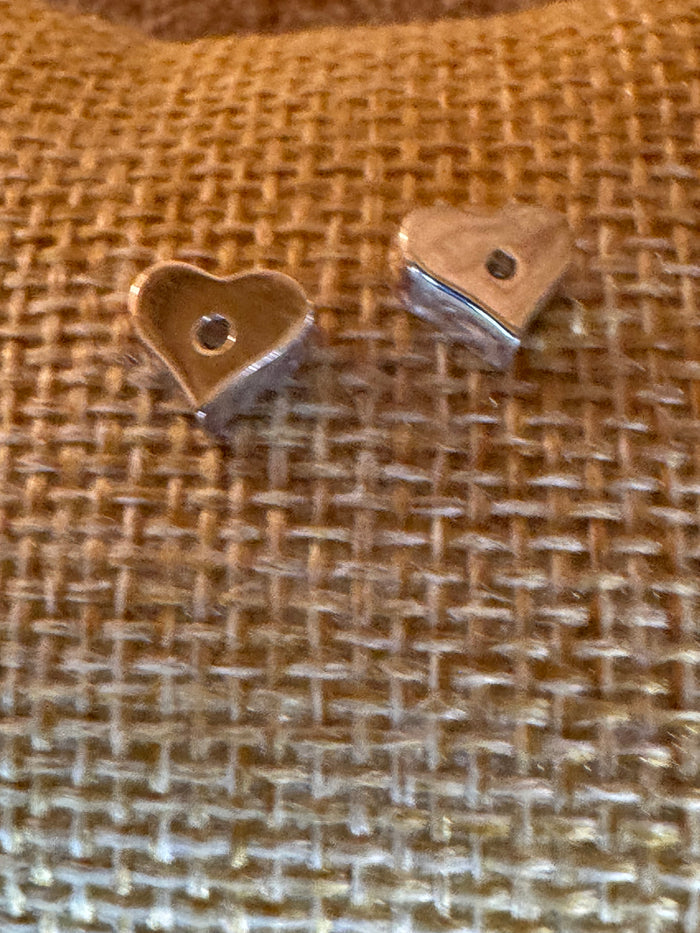 Sterling Silver Puffy Heart Stud Earrings