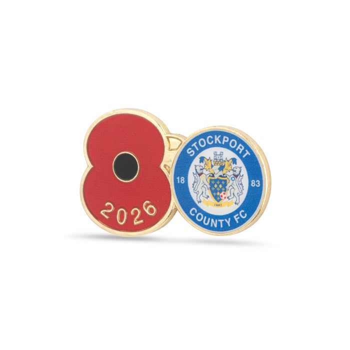 Stockport County Poppy Football Pin 2026