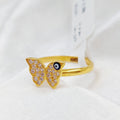 21K Stone Butterfly Ring Made of 21K Yellow Gold by Saeed Jewelry-25864