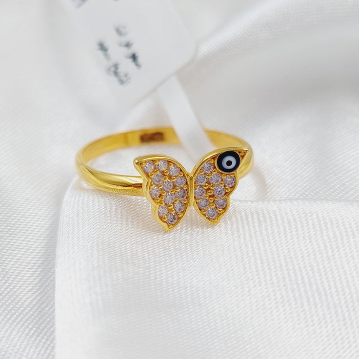 21K Stone Butterfly Ring Made of 21K Yellow Gold by Saeed Jewelry-25864