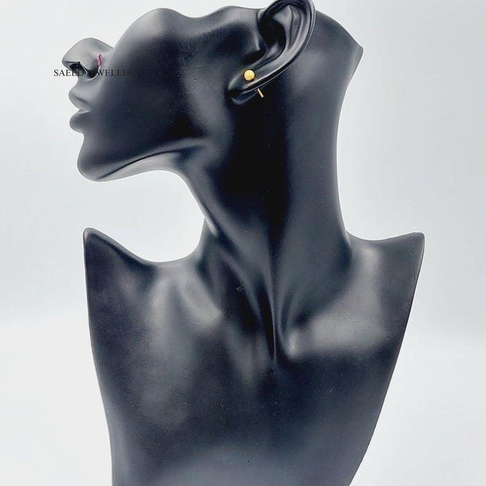 21K Gold Sugar Earrings by Saeed Jewelry - Image 3