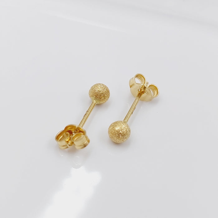 18K Sugar Earrings Made of 18K Yellow Gold by Saeed Jewelry-27283