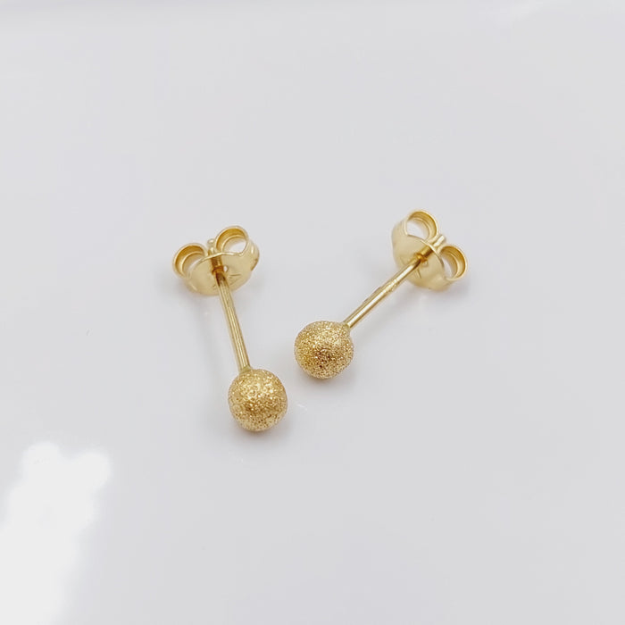 18K Sugar Earrings Made of 18K Yellow Gold by Saeed Jewelry-27283