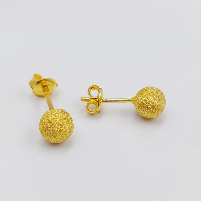 Sugar Screw Earrings Made Of  21K Yellow Gold by Saeed Jewelry-27423