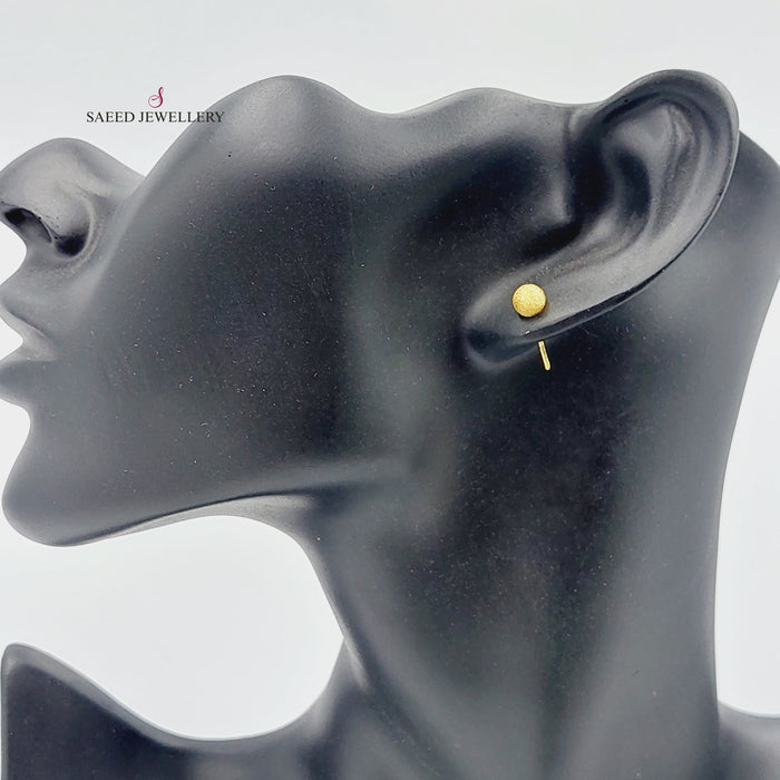 Sugar Screw Earrings Made Of  21K Yellow Gold by Saeed Jewelry-27424