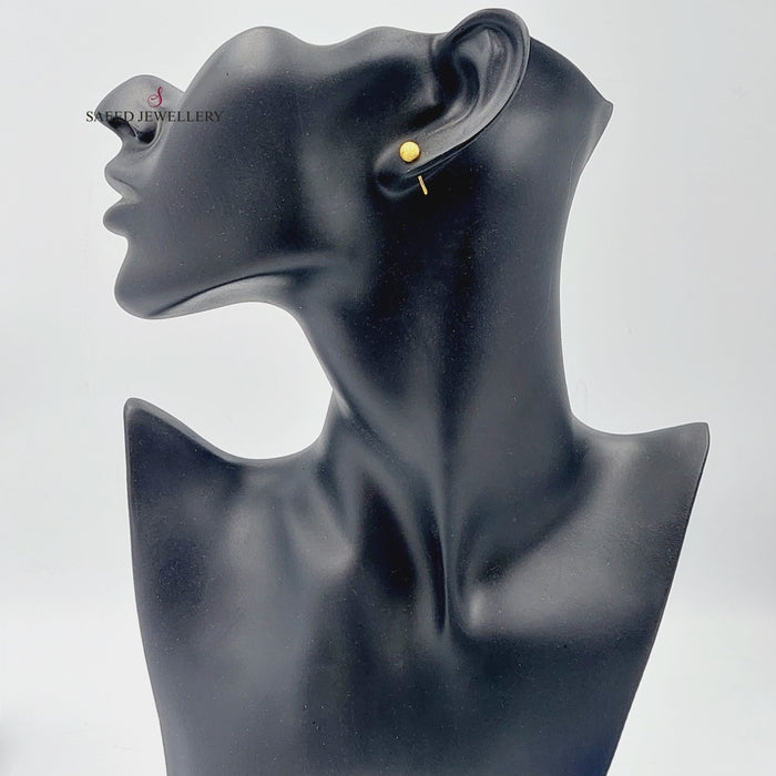 Sugar Screw Earrings Made Of  21K Yellow Gold by Saeed Jewelry-27425