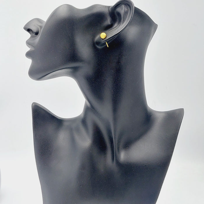 Sugar Screw Earrings Made Of  21K Yellow Gold by Saeed Jewelry-27423