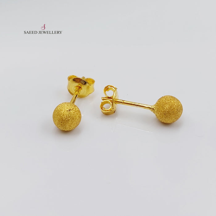 Sugar Screw Earrings Made Of  21K Yellow Gold by Saeed Jewelry-27424