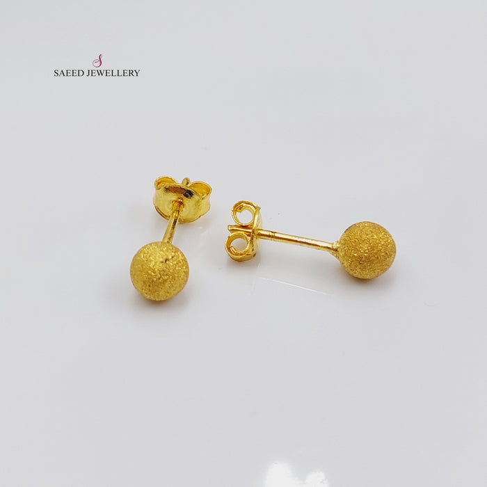 Sugar Screw Earrings Made Of  21K Yellow Gold by Saeed Jewelry-27424