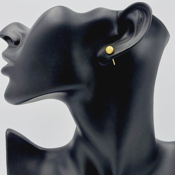 Sugar Screw Earrings Made Of  21K Yellow Gold by Saeed Jewelry-27423