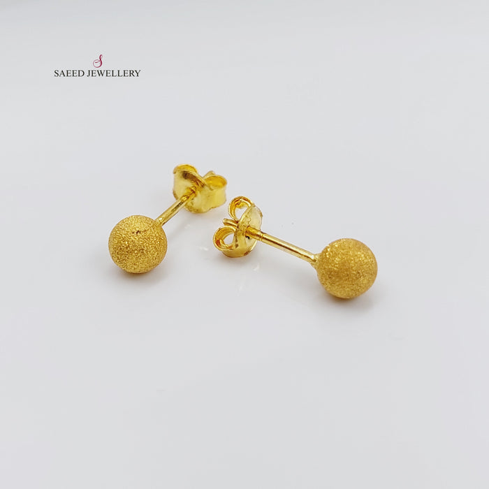 Sugar Screw Earrings Made Of  21K Yellow Gold by Saeed Jewelry-27424