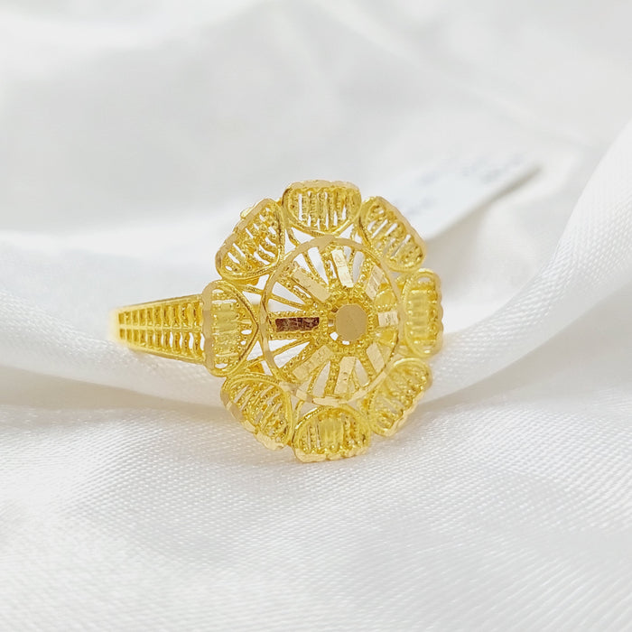 Sun Ring Made Of 21K Yellow Gold by Saeed Jewelry-28422