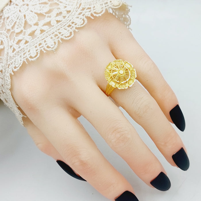 Sun Ring Made Of 21K Yellow Gold by Saeed Jewelry-28422