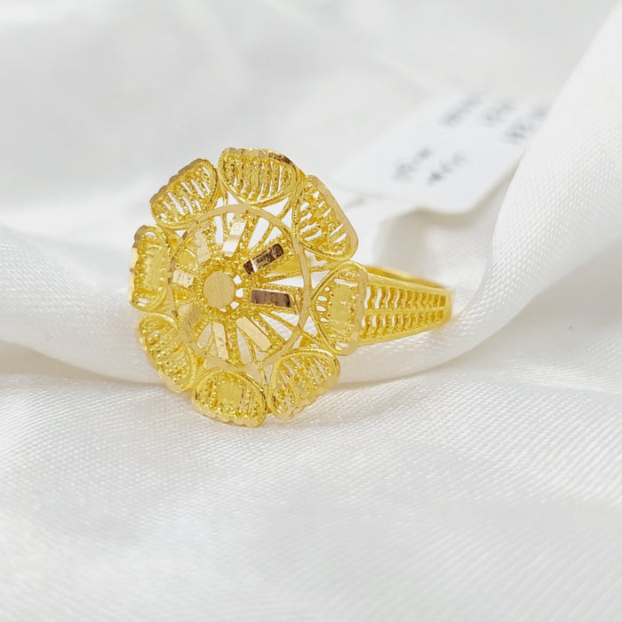 Sun Ring Made Of 21K Yellow Gold by Saeed Jewelry-28422