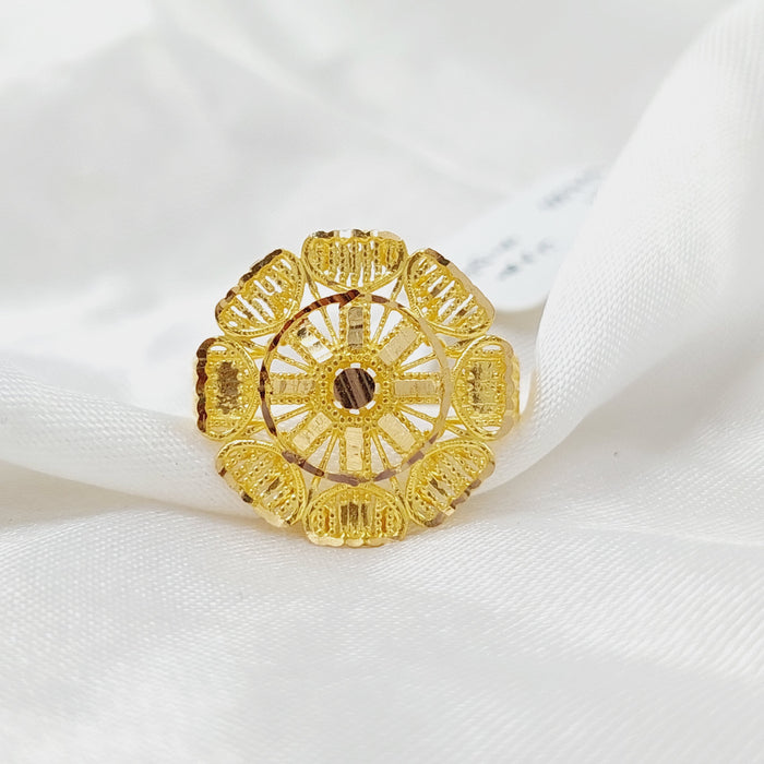 Sun Ring Made Of 21K Yellow Gold by Saeed Jewelry-28422