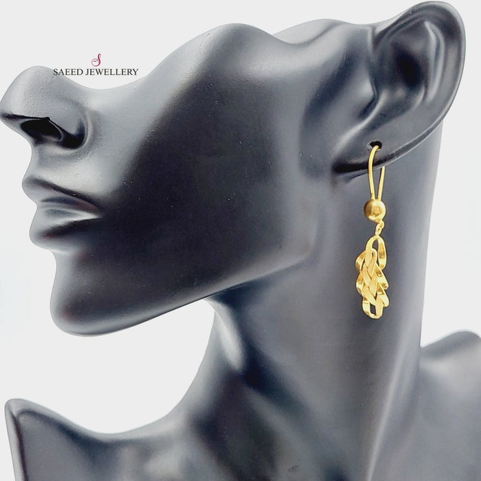 Taft Earrings Made Of 21K Yellow Gold by Saeed Jewelry-28437