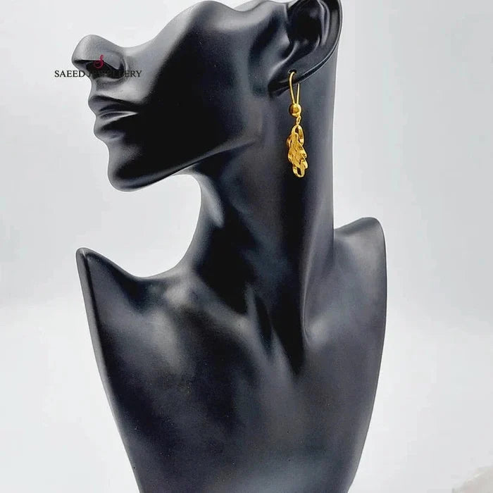 21K Taft Earrings Made of 21K Yellow Gold by Saeed Jewelry-27211