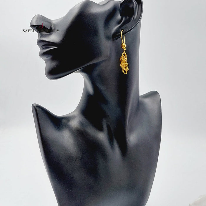 Taft Earrings Made Of 21K Yellow Gold by Saeed Jewelry-28437