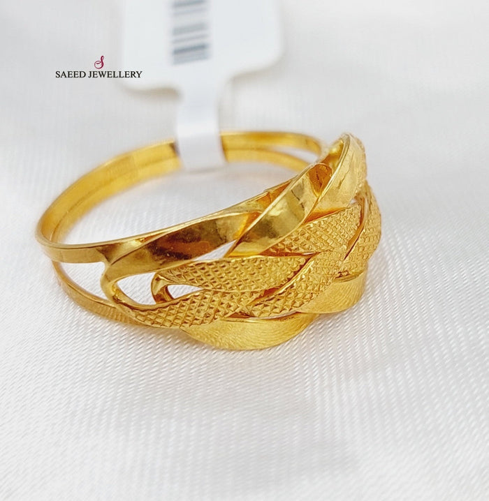 21K Taft Ring Made of 21K Yellow Gold by Saeed Jewelry-25987