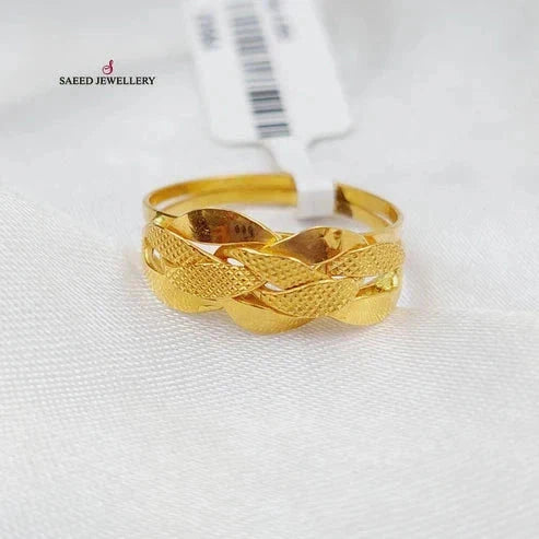 21K Taft Ring Made of 21K Yellow Gold by Saeed Jewelry-27212