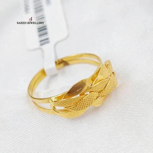 21K Taft Ring Made of 21K Yellow Gold by Saeed Jewelry-27212