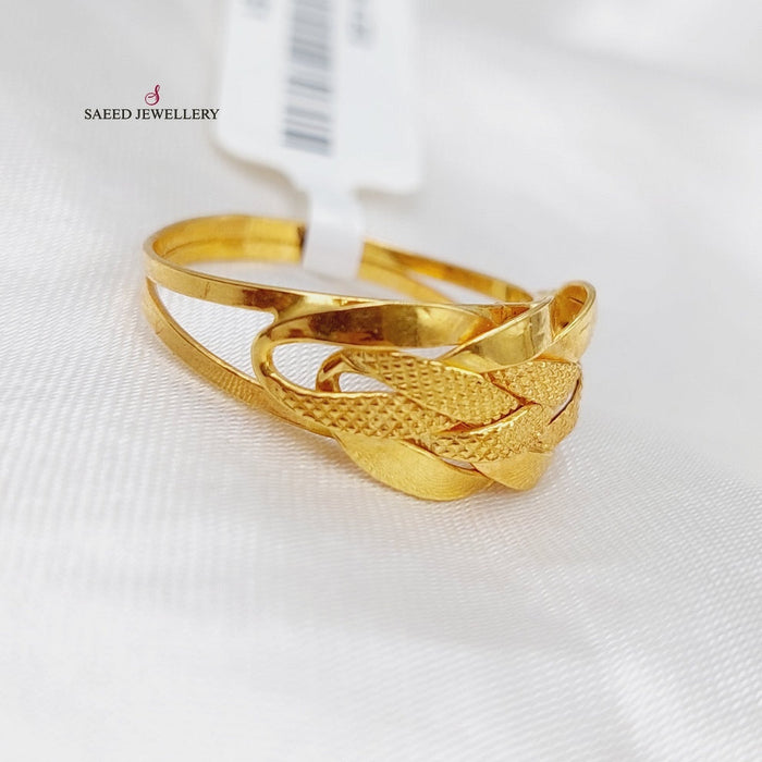 21K Taft Ring Made of 21K Yellow Gold by Saeed Jewelry-25987