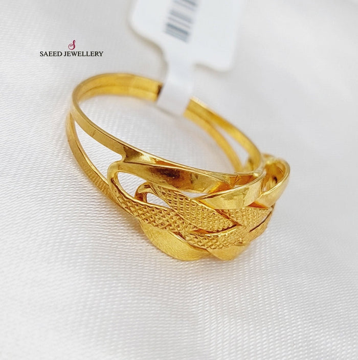 21K Taft Ring Made of 21K Yellow Gold by Saeed Jewelry-25987