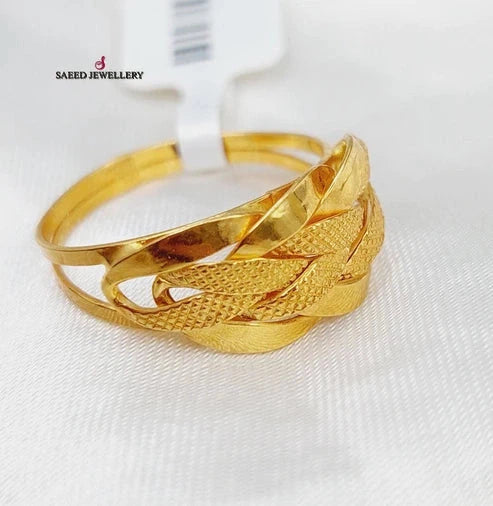 21K Taft Ring Made of 21K Yellow Gold by Saeed Jewelry-27212