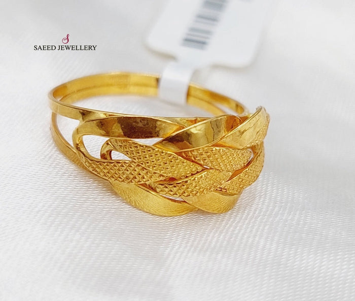 21K Taft Ring Made of 21K Yellow Gold by Saeed Jewelry-25987