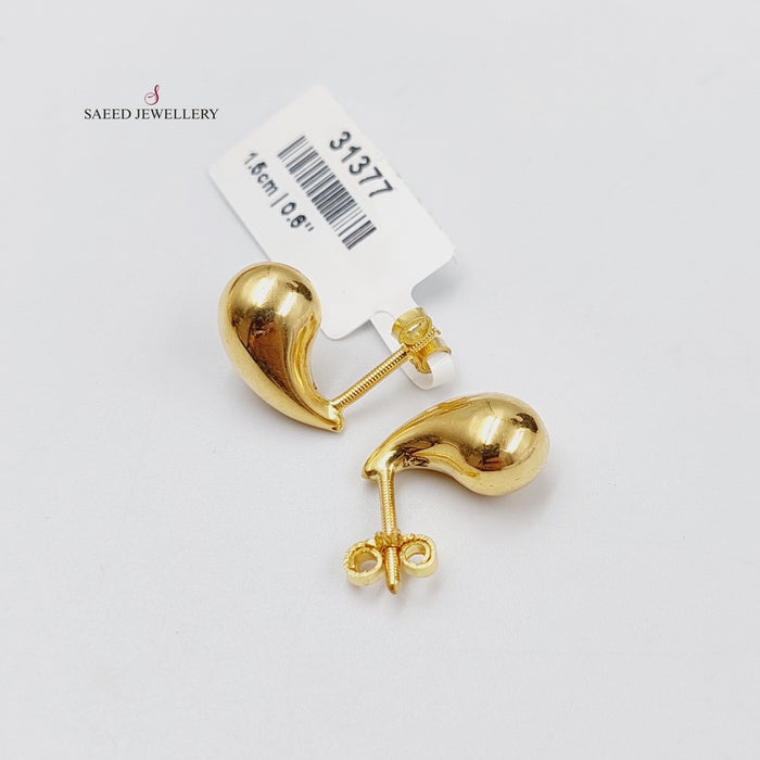 18K حلق دمعة-مجوهرات الشيخ سعيد-Saeed Jewelry